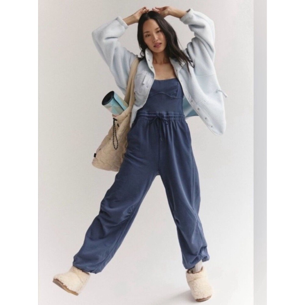 Free People Inbound Jumpsuit Misty Blue Sz S NWT